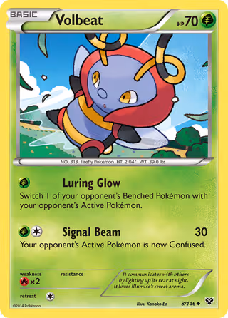 Volbeat 8/146 Pokemon card