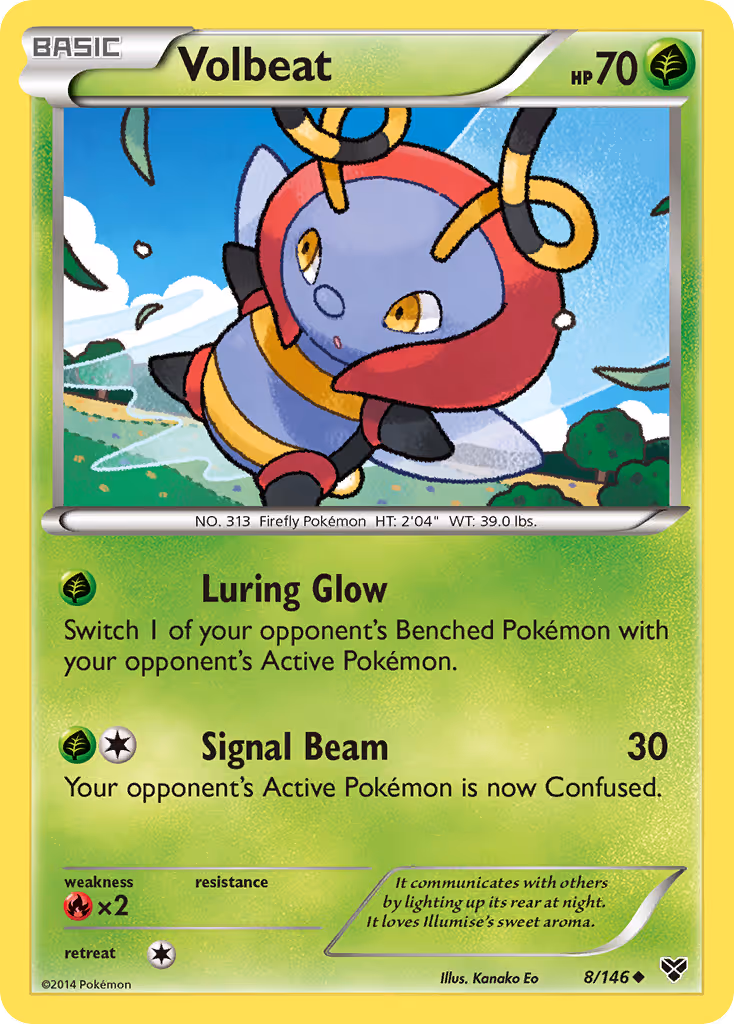 Volbeat 8/146 Pokemon card
