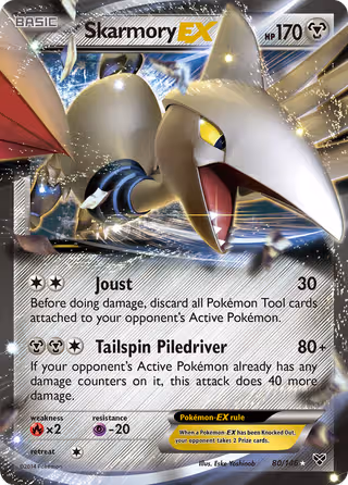 Skarmory EX 80/146 Pokemon card