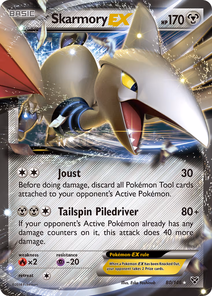 Skarmory EX 80/146 Pokemon card