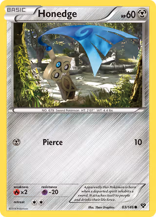 Honedge 83/146 Pokemon card