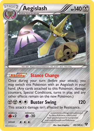 Aegislash 85/146 Pokemon card