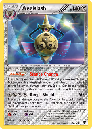 Aegislash 86/146 Pokemon card
