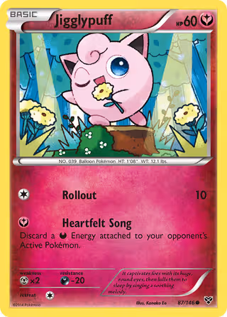 Jigglypuff 87/146 Pokemon card
