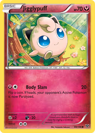Jigglypuff 88/146 Pokemon card