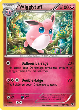 Wigglytuff 90/146 Pokemon card