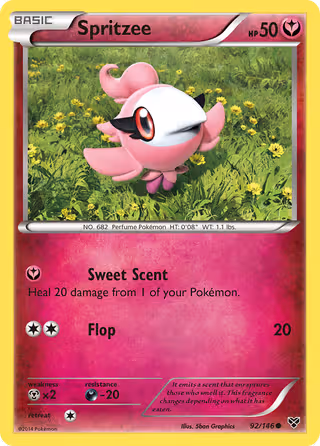 Spritzee 92/146 Pokemon card
