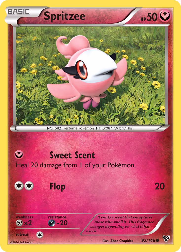 Spritzee 92/146 Pokemon card