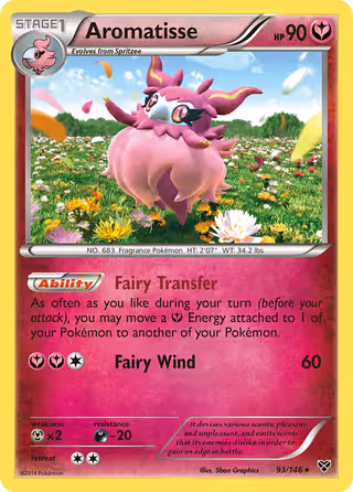 Aromatisse 93/146 Pokemon card