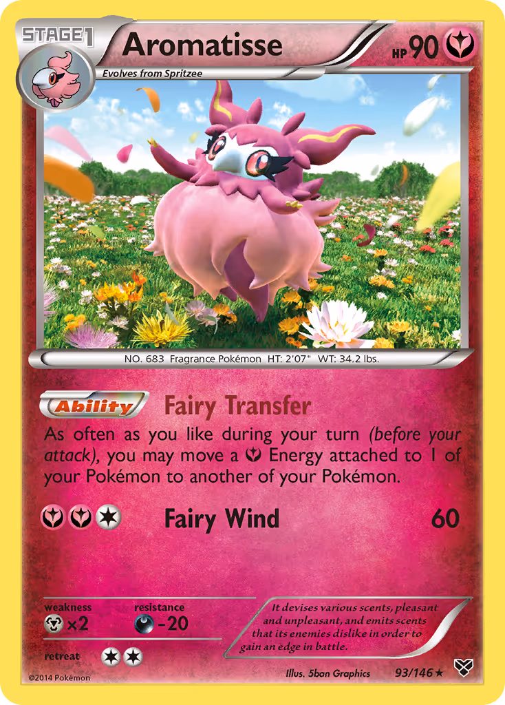 Aromatisse 93/146 Pokemon card