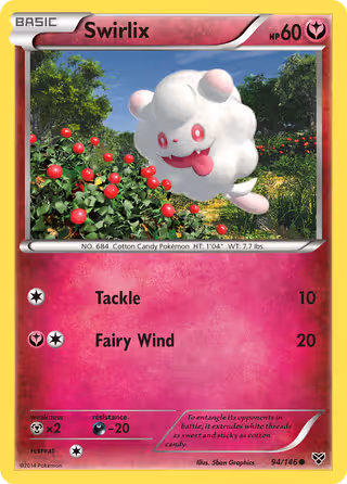 Swirlix 94/146 Pokemon card