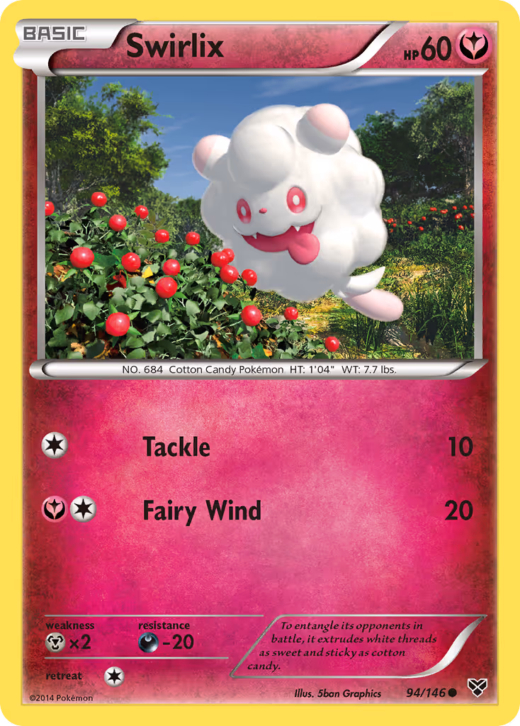 Swirlix 94/146 Pokemon card