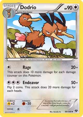 Dodrio 99/146 Pokemon card