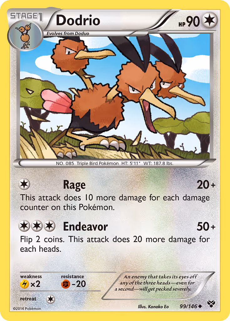 Dodrio 99/146 Pokemon card