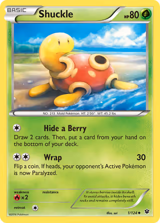 Shuckle 1/124 Pokemon card