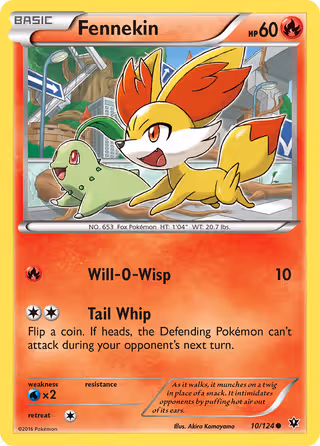 Fennekin 10/124 Pokemon card