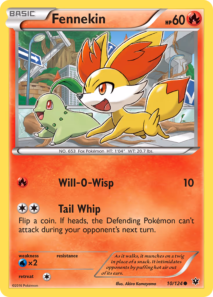 Fennekin 10/124 Pokemon card