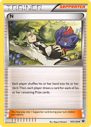 N 105/124 Pokemon card