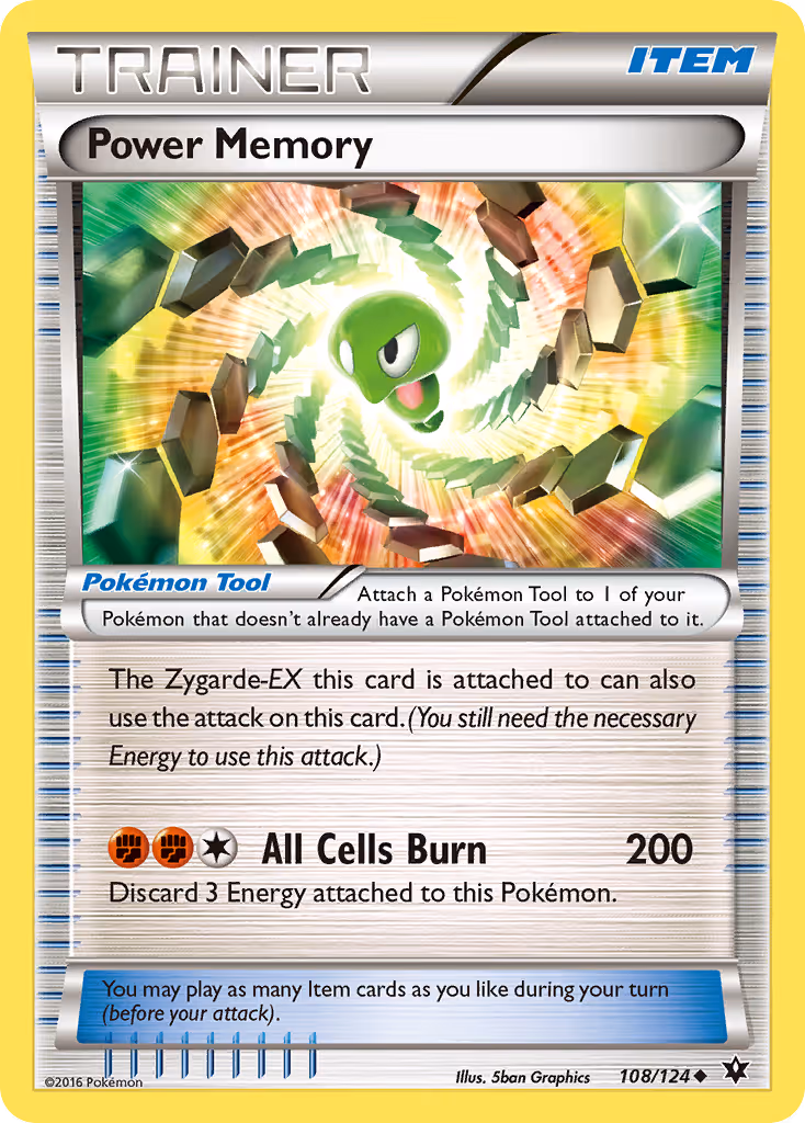 Power Memory 108/124 Pokemon card