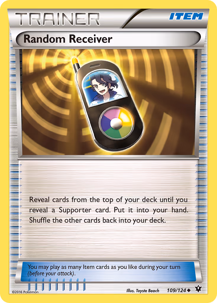 Random Receiver 109/124 Pokemon card