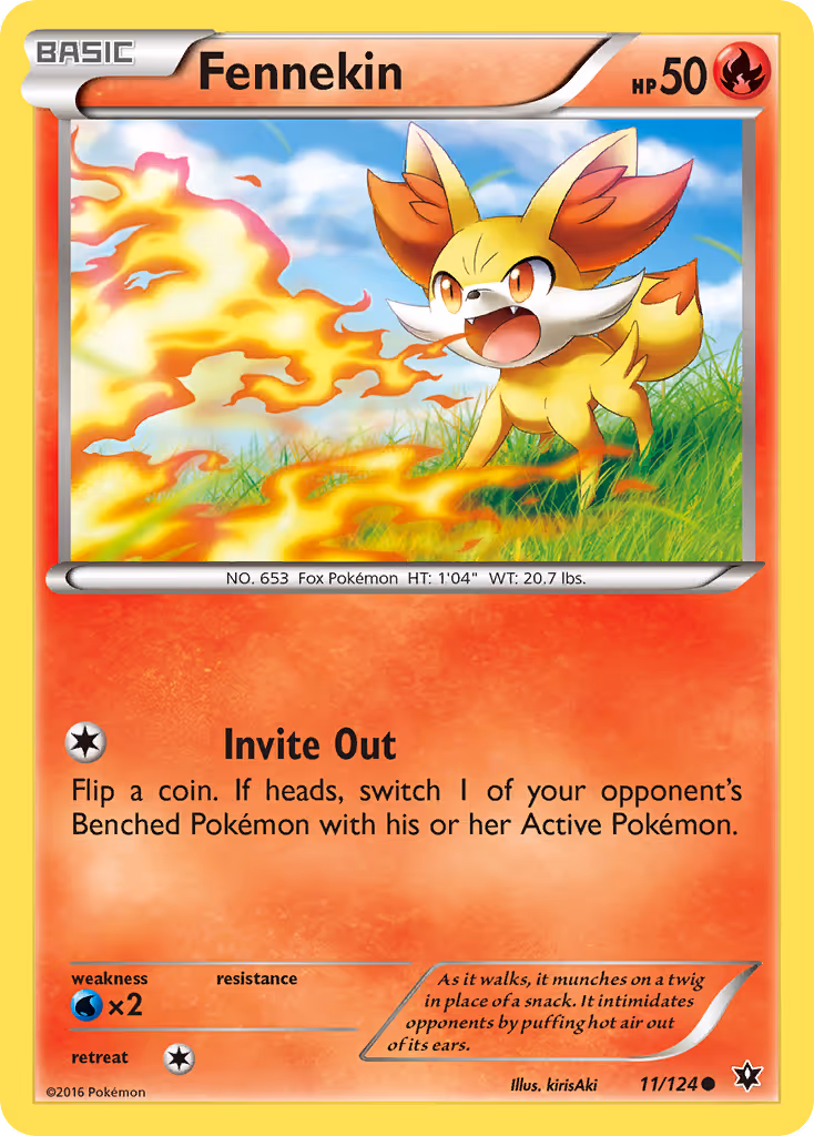 Fennekin 11/124 Pokemon card