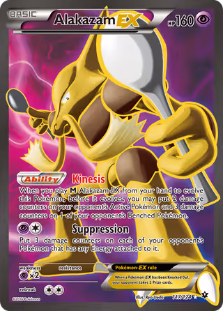 Alakazam EX 117/124 Pokemon card