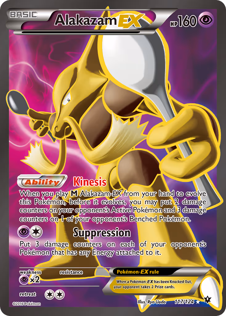 Alakazam EX 117/124 Pokemon card