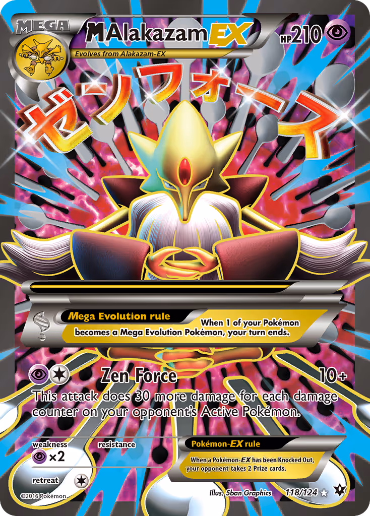 M Alakazam EX 118/124 Pokemon card