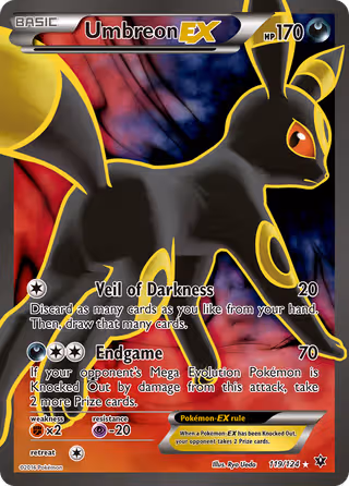 Umbreon EX 119/124 Pokemon card