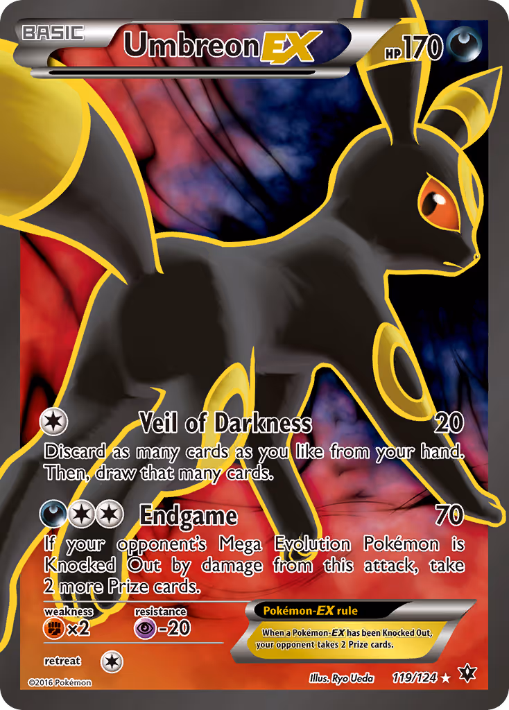 Umbreon EX 119/124 Pokemon card