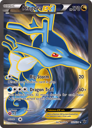 Kingdra EX 122/124 Pokemon card