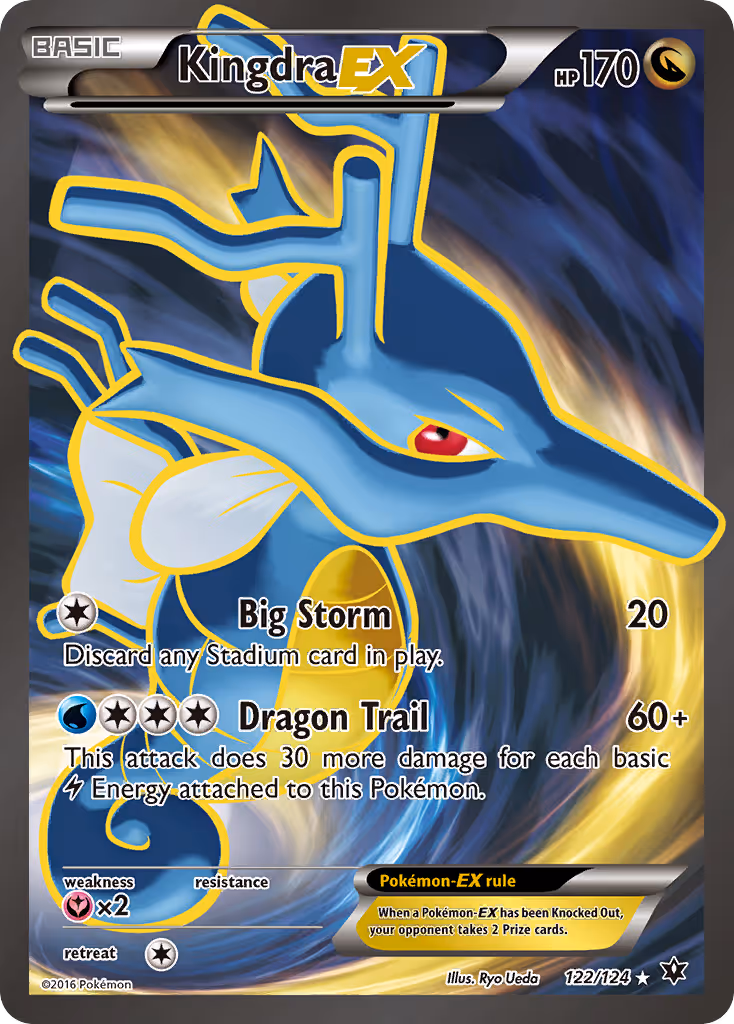 Kingdra EX 122/124 Pokemon card