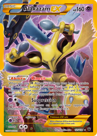 Alakazam EX 125/124 Pokemon card