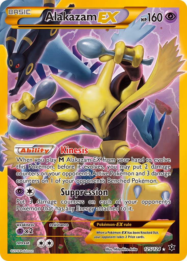 Alakazam EX 125/124 Pokemon card
