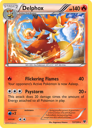 Delphox 13/124 Pokemon card