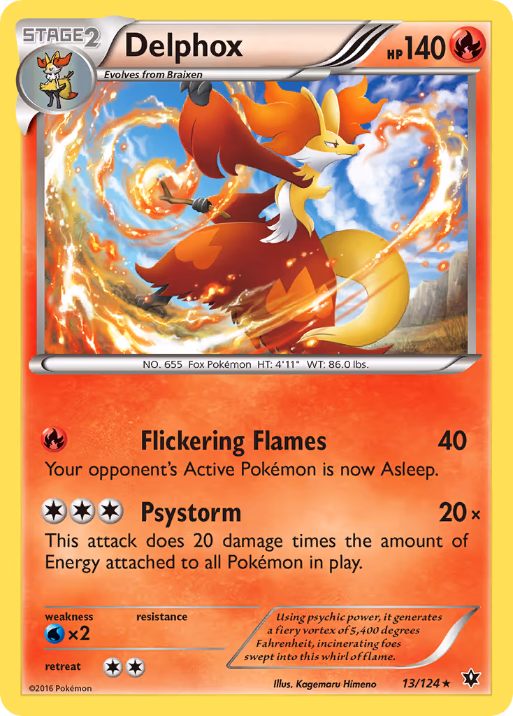 Delphox 13/124 Pokemon card