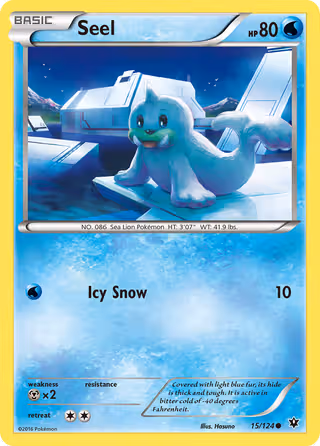 Seel 15/124 Pokemon card