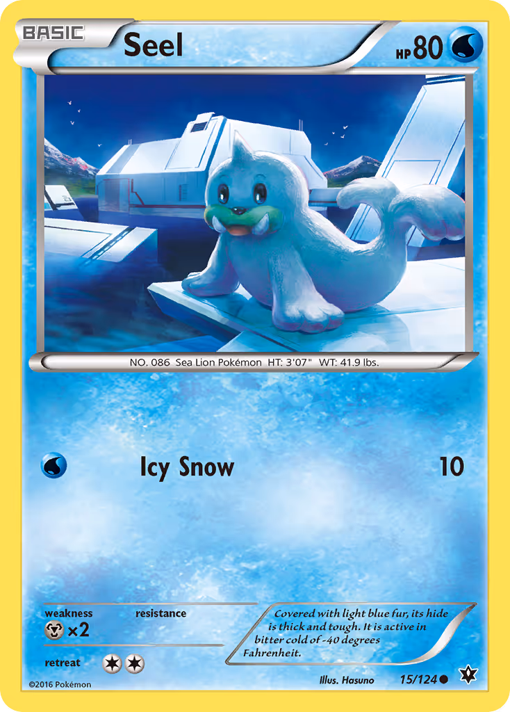 Seel 15/124 Pokemon card