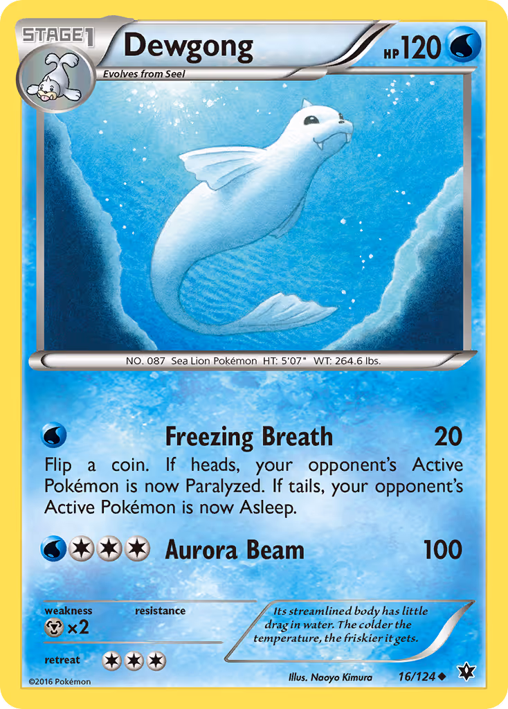 Dewgong 16/124 Pokemon card