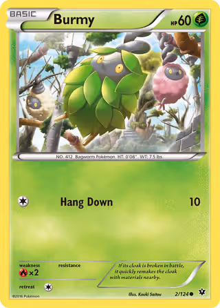 Burmy 2/124 Pokemon card