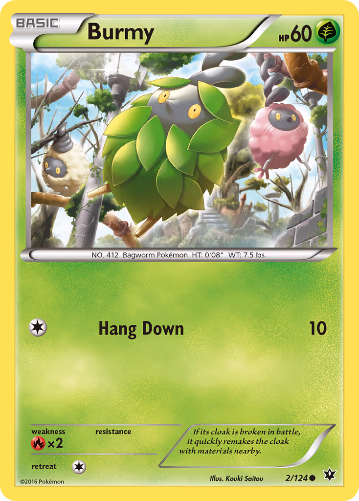 Burmy 2/124 Pokemon card