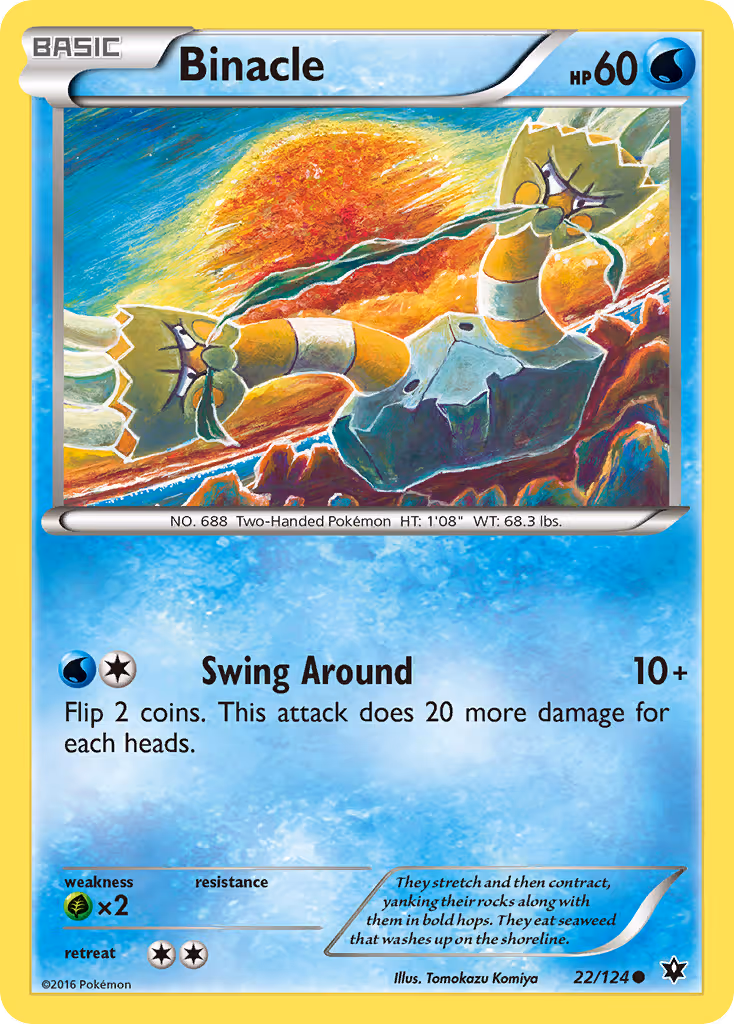 Binacle 22/124 Pokemon card