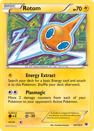 Rotom 24/124 Pokemon card