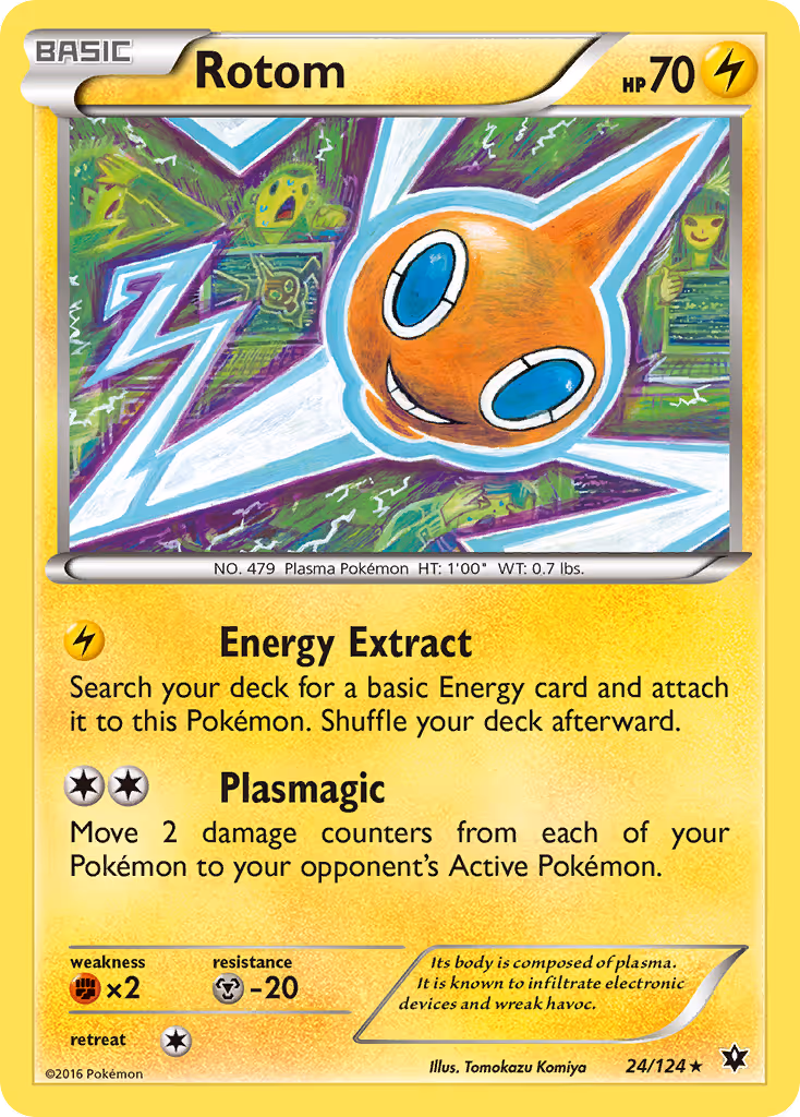 Rotom 24/124 Pokemon card