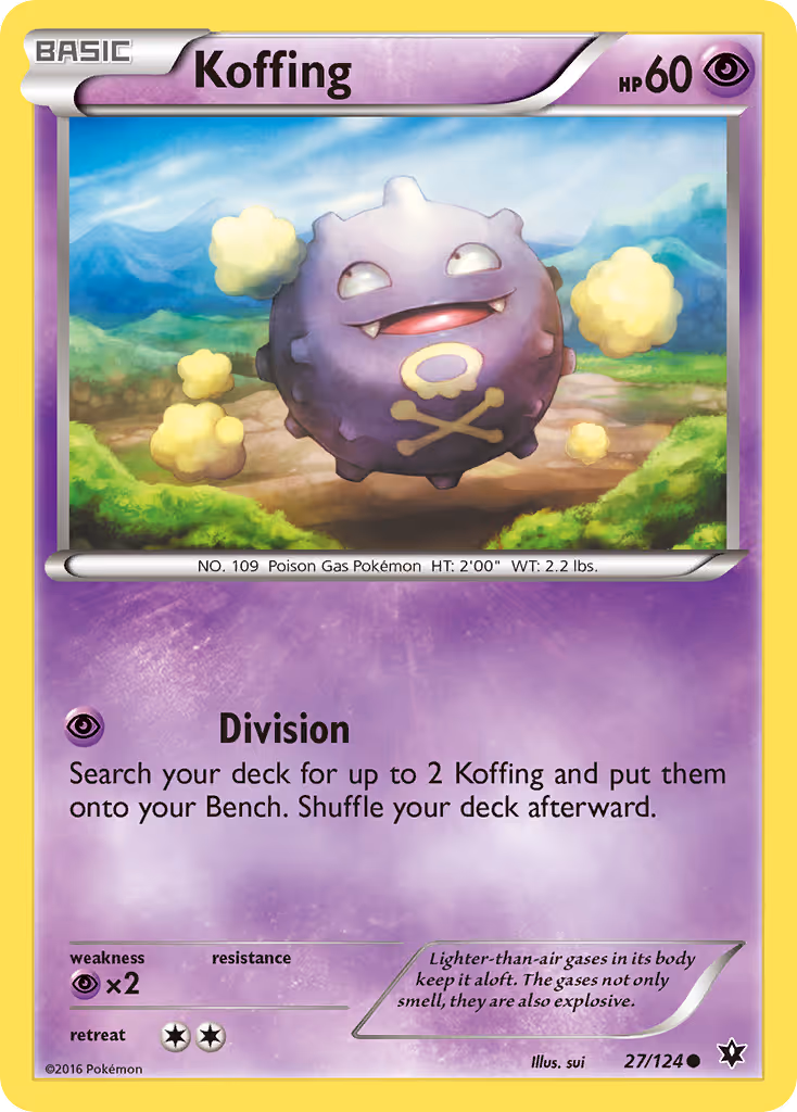 Koffing 27/124 Pokemon card