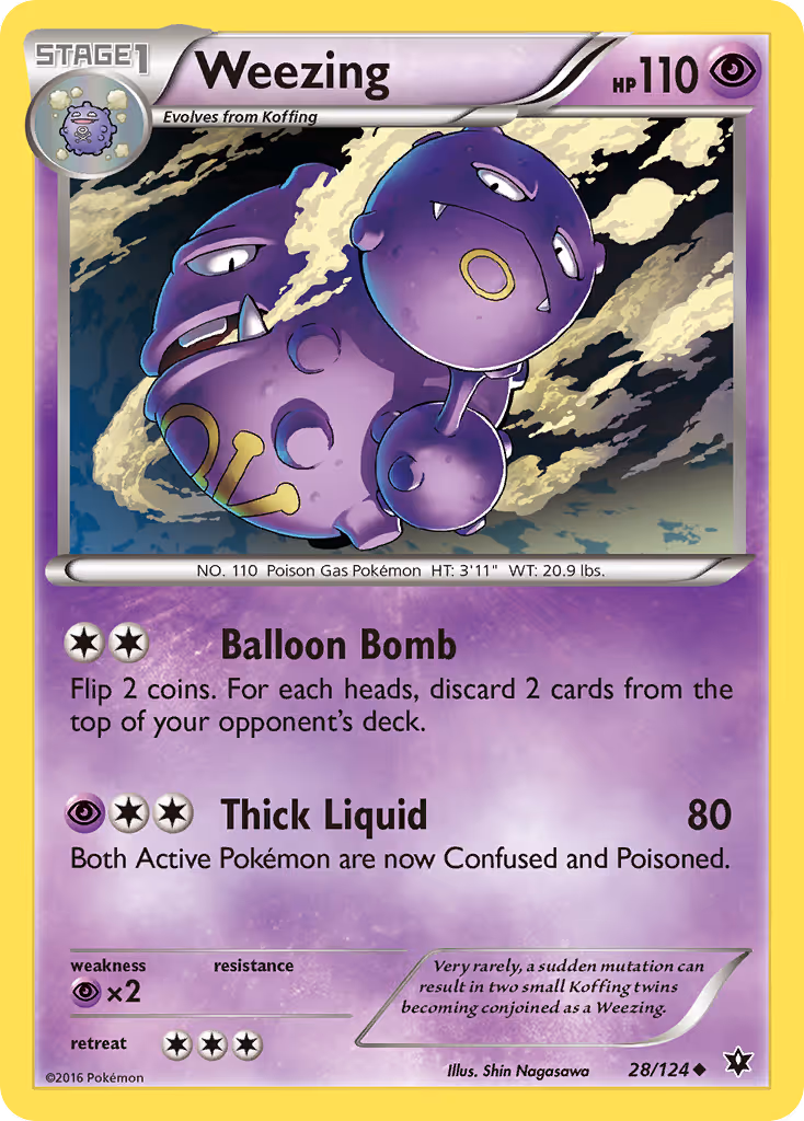 Weezing 28/124 Pokemon card