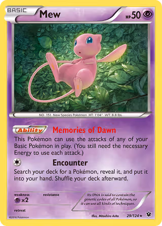 Mew 29/124 Pokemon card