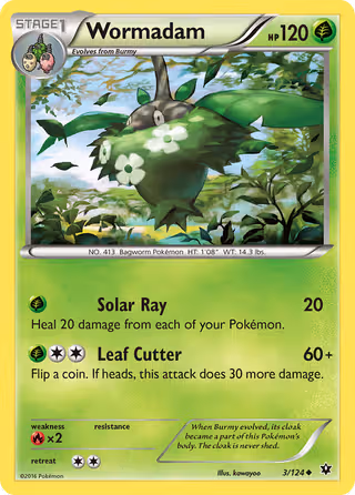 Wormadam 3/124 Pokemon card