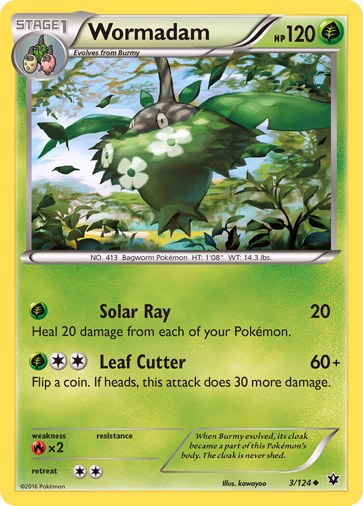 Wormadam 3/124 Pokemon card