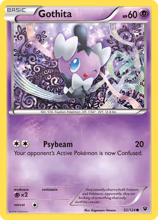 Gothita 32/124 Pokemon card